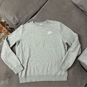 Retro Nike Men's Club Fleece Crewneck Sweatshirt Mens Size Medium Gray Logo